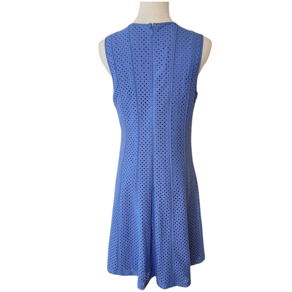 Ann Taylor Periwinkle Blue Fit & Flare Dress Size 8 Petite - Picture 5 of 6